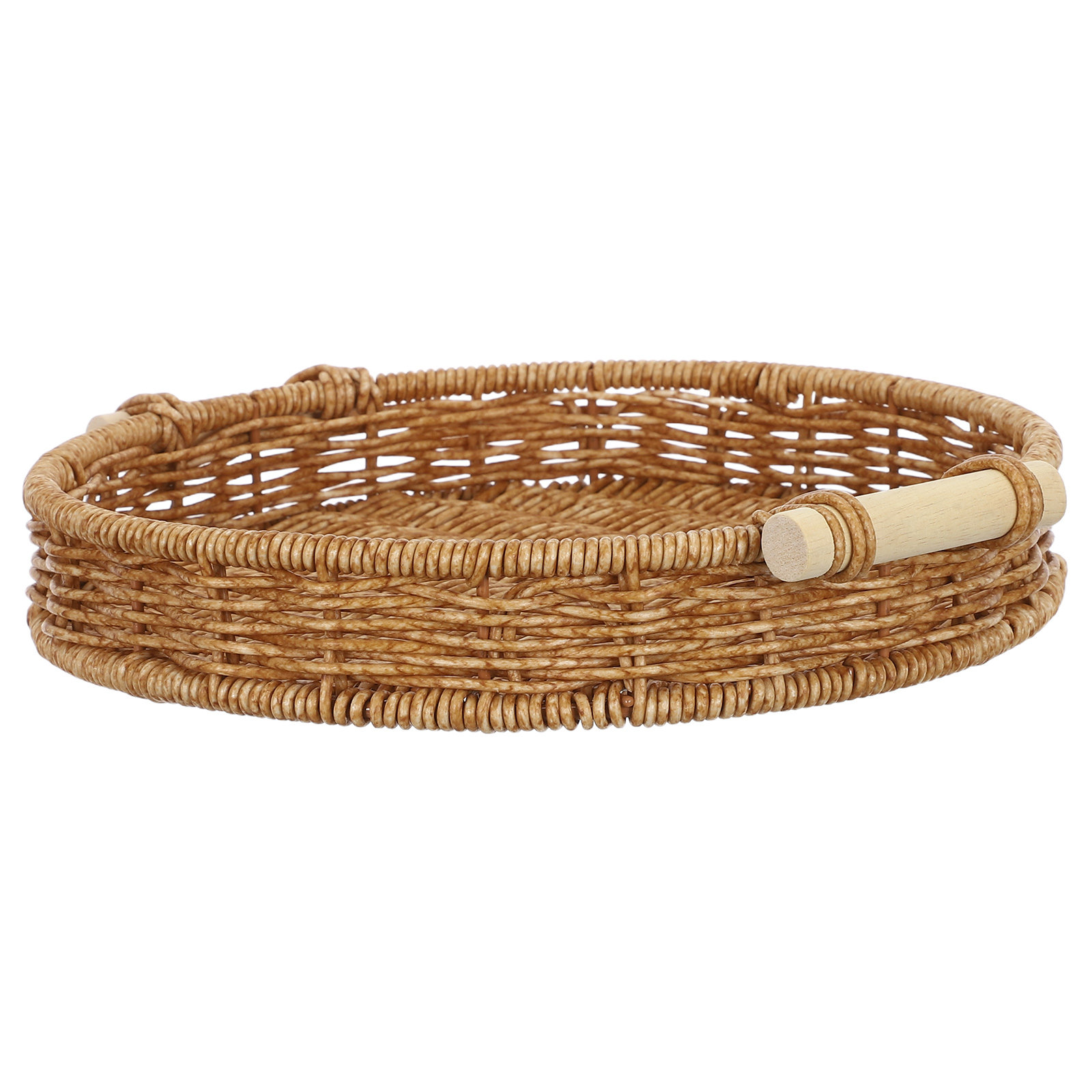 Food Snacks Drinks - Imitation Rattan Bread Basket Snack Serving