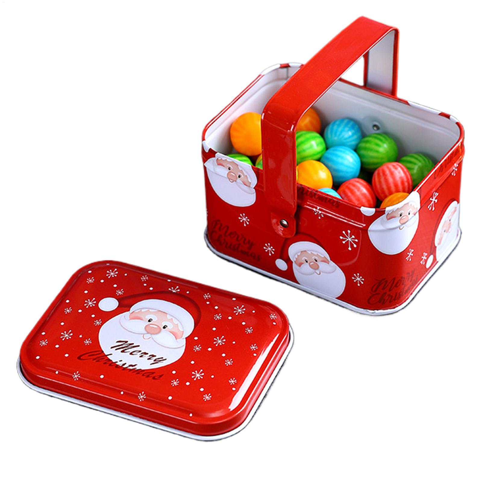 Chocolate Snack - Christmas Cookie Tins Metal Storage Box